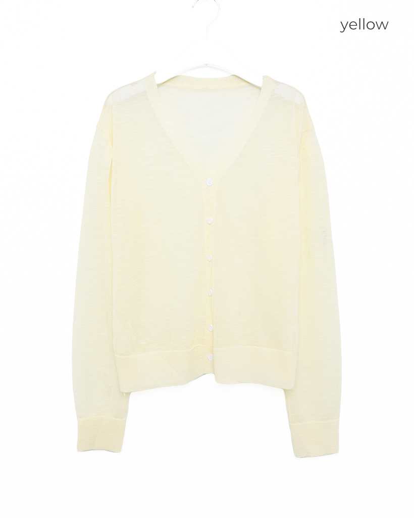 シースルーVネックカーディガン | ファッション通販サイト NUGU