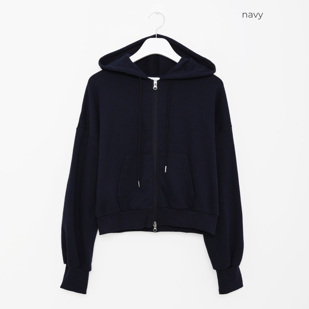 シンプルクロップドダブルジップパーカー | ファッション通販
