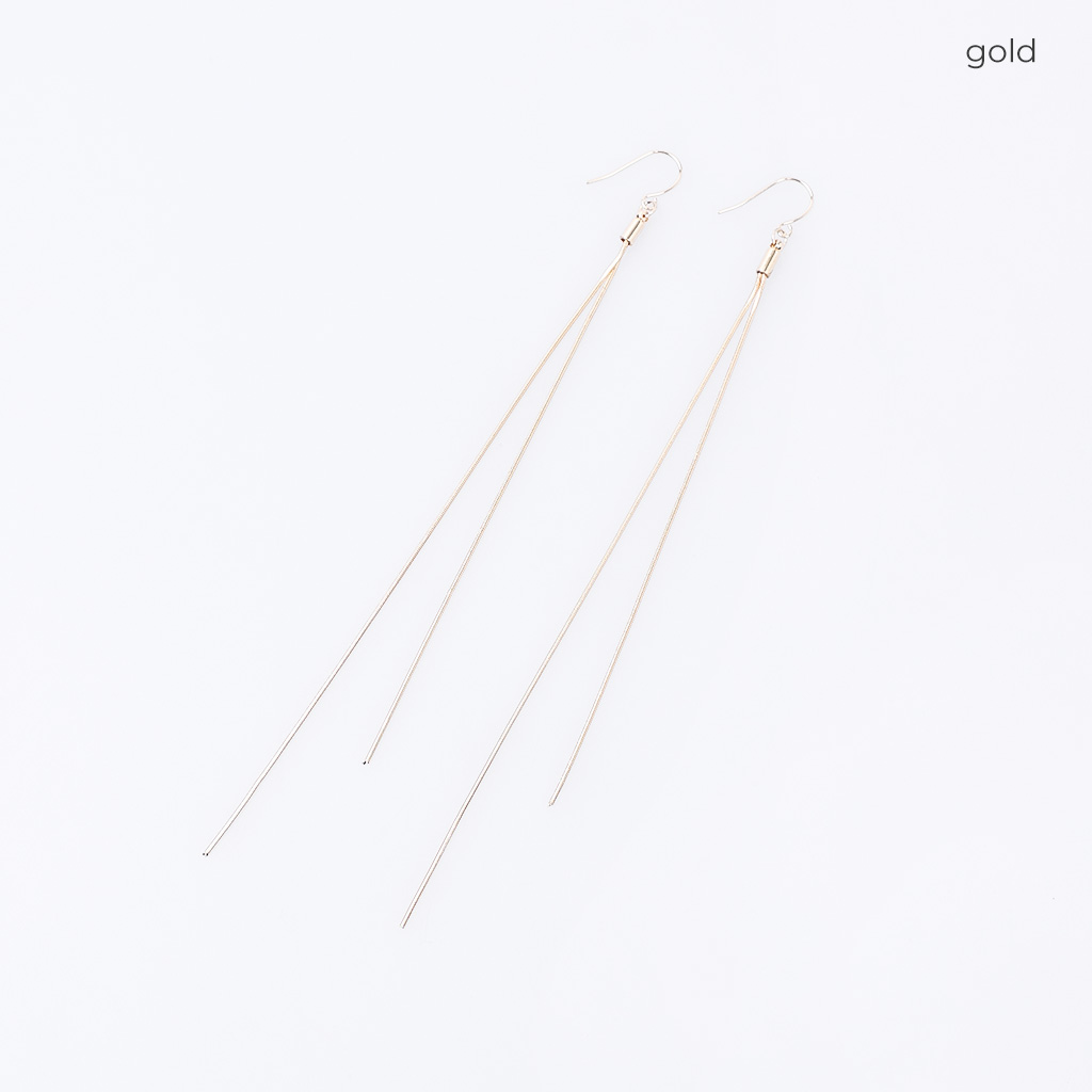 日本未入荷☆ブロガー多数愛用*ロングチェーンピアス GOLD 日本未入荷☆ブロガー多数愛用*ロングチェーンピアス GOLD