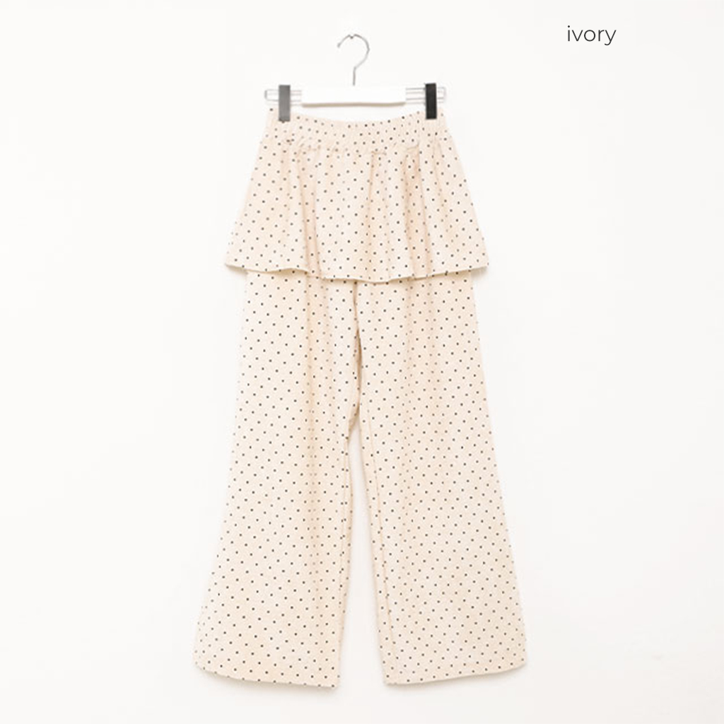 ドットミニフレアスカートパンツ | ファッション通販サイト NUGU