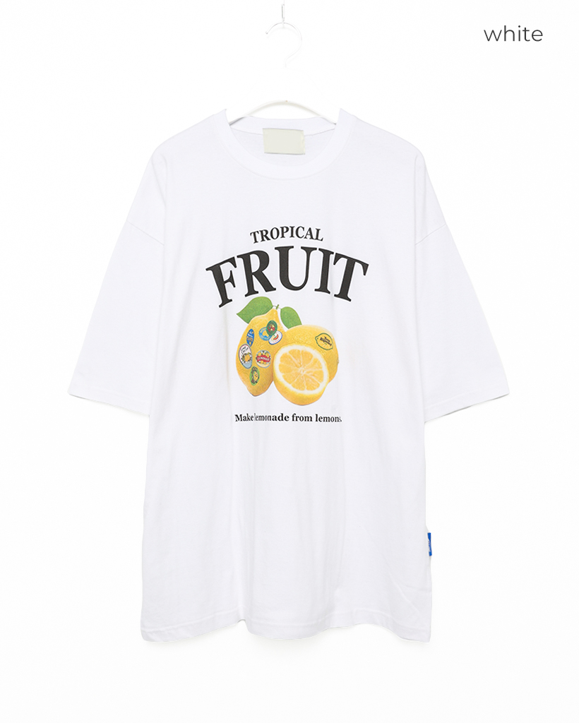 【関税込】 ロゴ 半袖Tシャツ - レモン レモンプリントハーフTシャツ | ファッション通販サイト NUGU