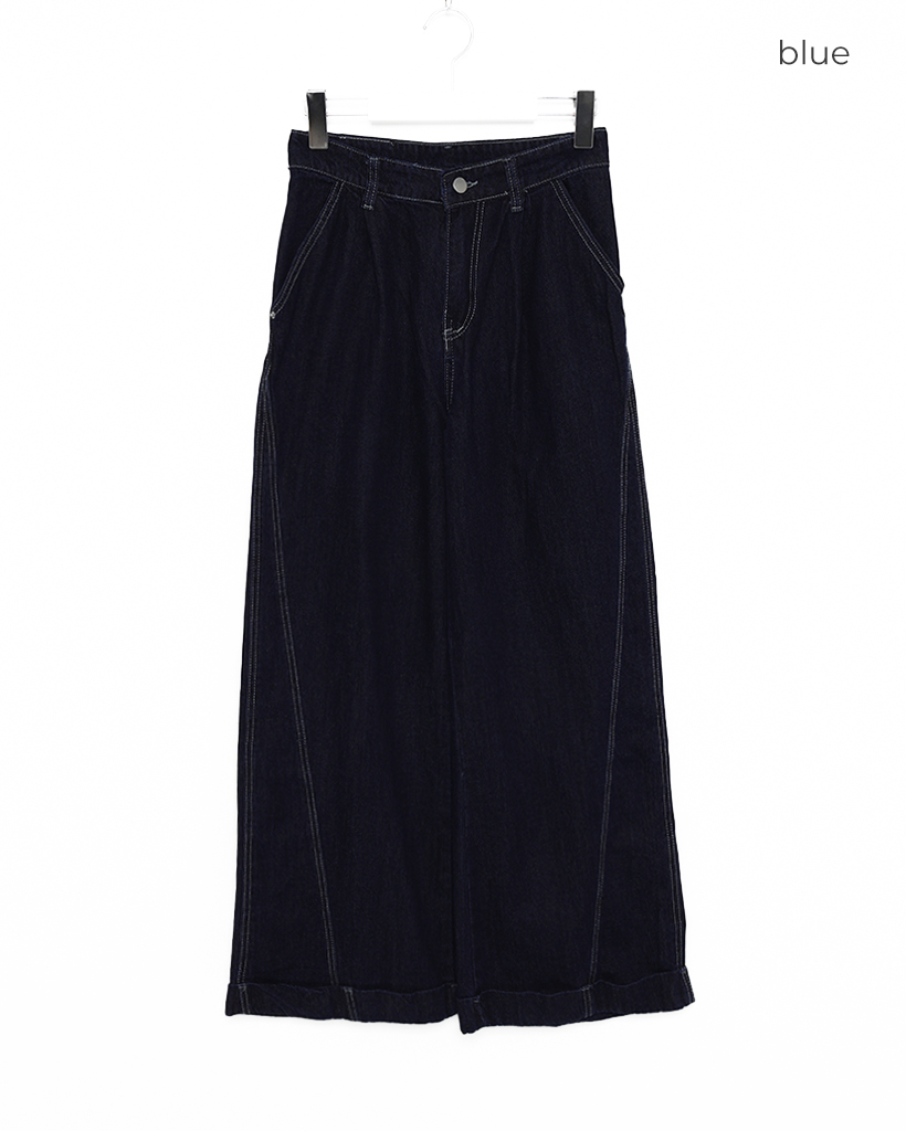 Xワイドサイドシームリジッドデニムパンツ | ファッション通販サイト NUGU