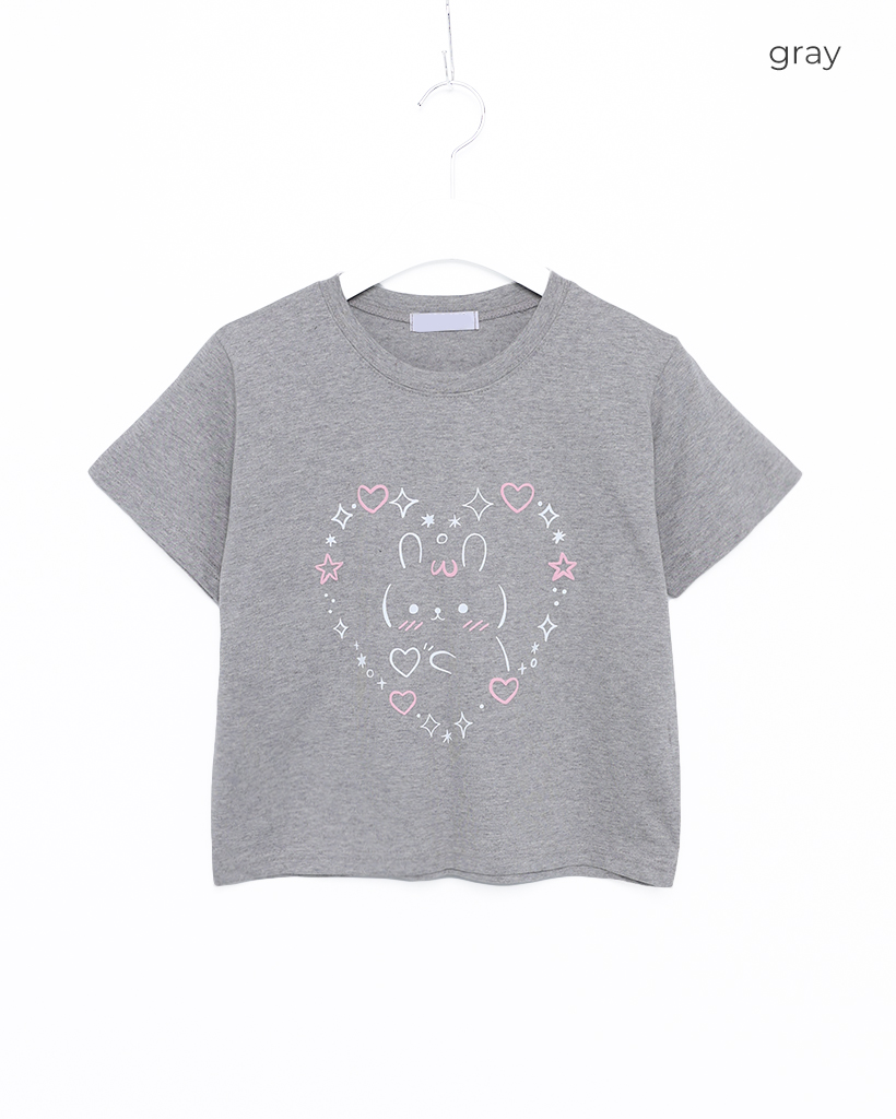 ラビットエモジクロップドハーフTシャツ | ファッション通販