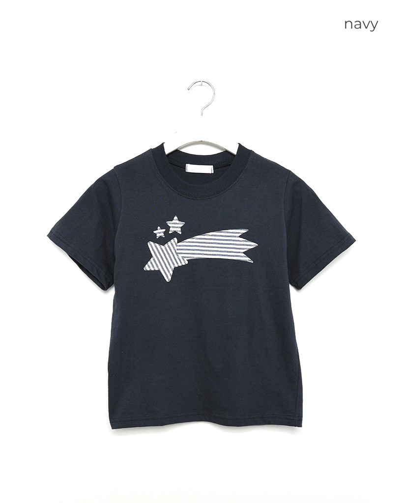 ボーダースターパッチ半袖Tシャツ | ファッション通販サイト NUGU