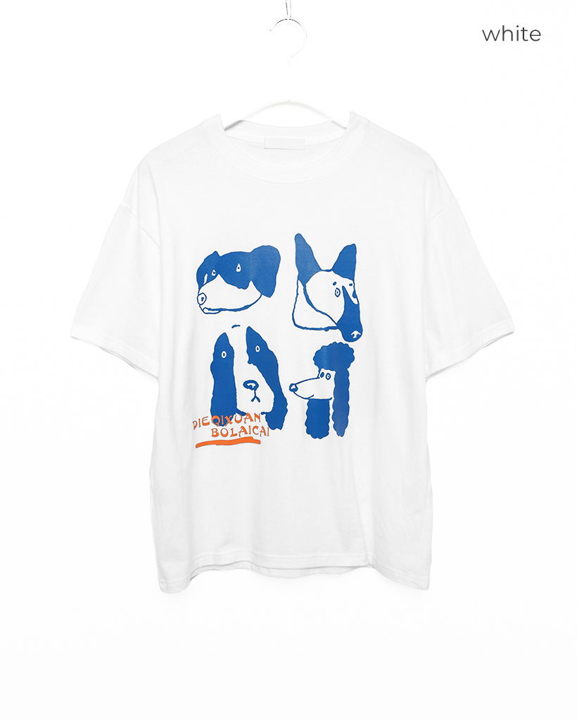 プリントTシャツ 半袖 子犬 ゆったり クール 速乾 ルーズ met2016102201_005.jpg