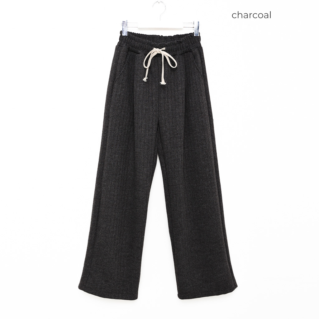 【 】Knits French Terry テリーニット ワイドパンツ ゆるっくすコットンストレッチデイリーパンツ♪ S~4L 綿素材