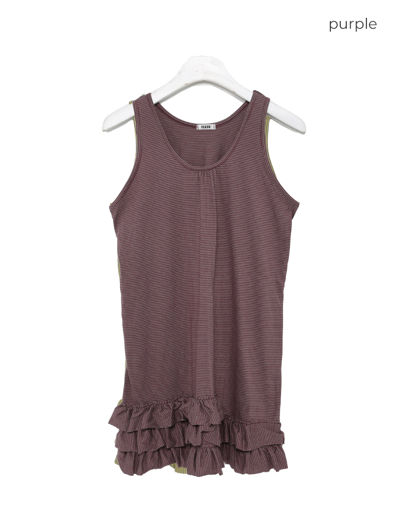 フリルボーダーミニワンピース | ファッション通販サイト NUGU