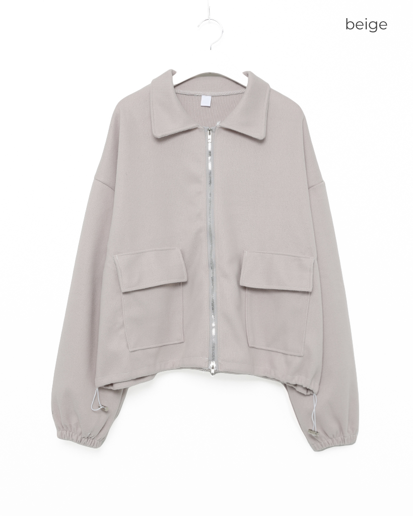 ドローストリングジップアップジャケット | ファッション通販サイト NUGU