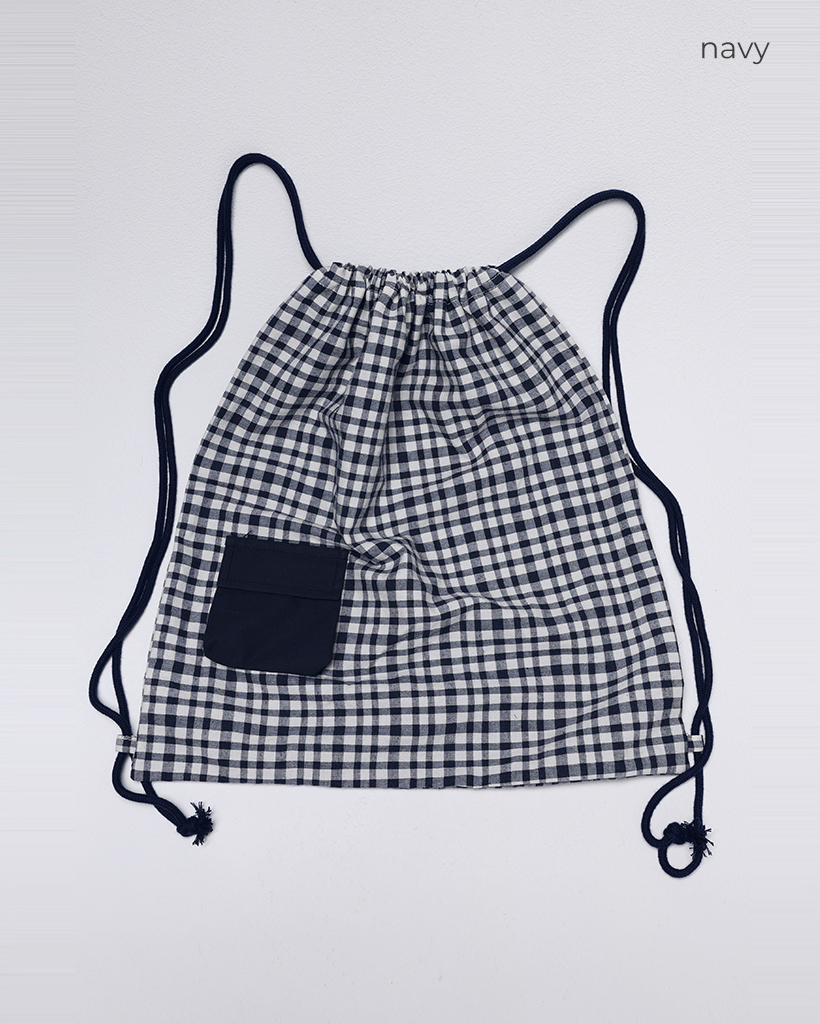 チェックフラップポケットナップサック | ファッション通販