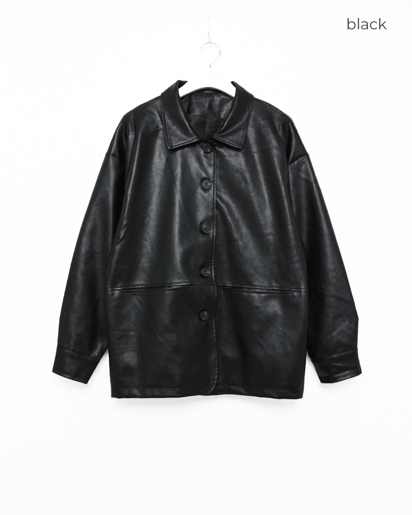 ボタンカラーレザージャケット | ファッション通販サイト NUGU
