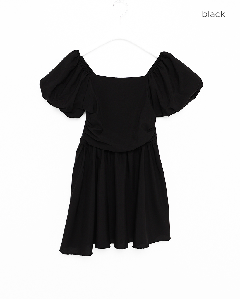 パフスリーブオフショルダーミニワンピース | ファッション通販サイト NUGU