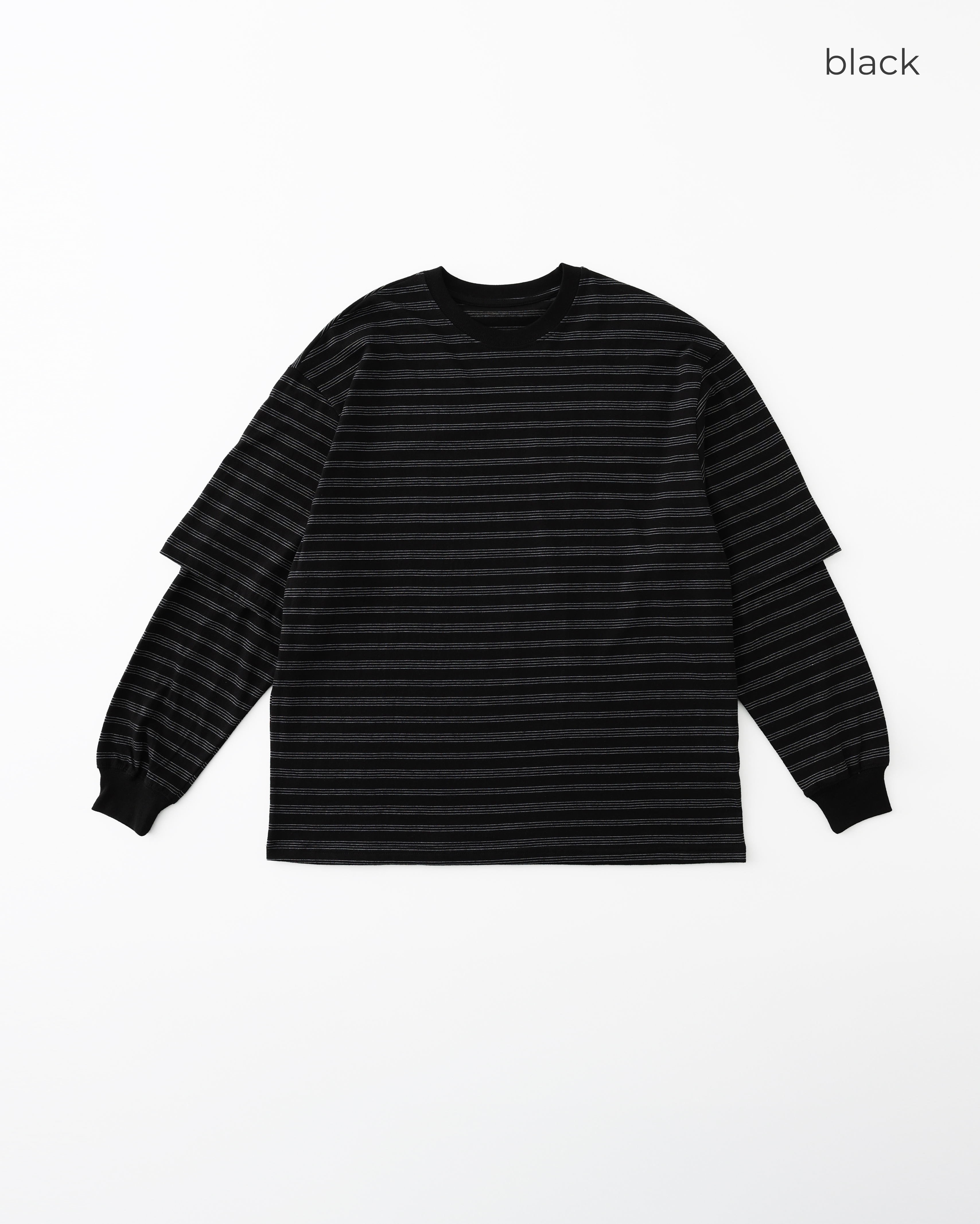 dogs ロンT ブラックバージョン ORIGINAL) ボーダーレイヤードロンT (black) | ファッション通販サイト