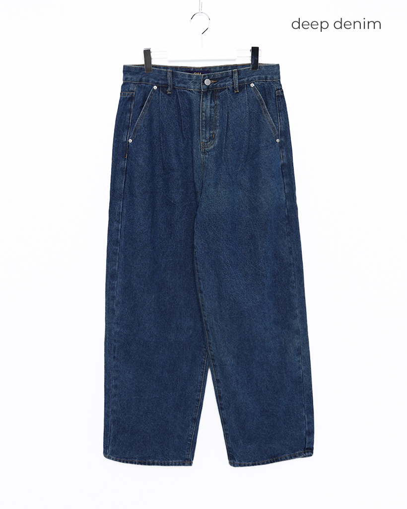 タック入りデニムワイドパンツ | ファッション通販サイト NUGU