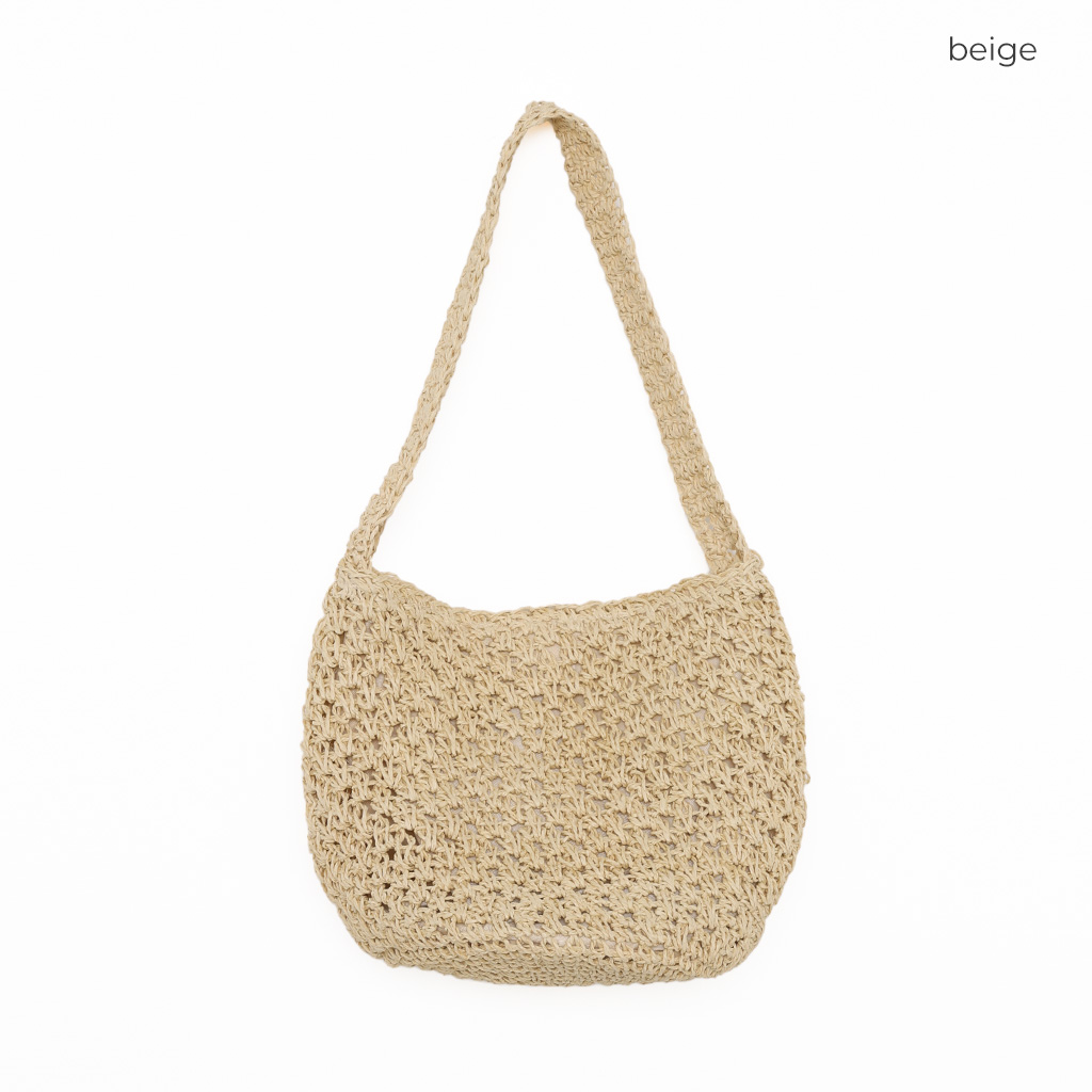 UniLa boutique BonBon ベージュ ストローバッグ ロゴチャームセットショルダーバッグ – BUNNY APARTMENT