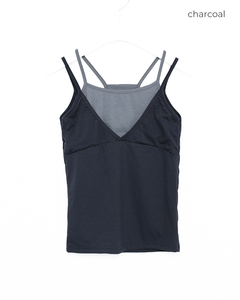 スクエアネックレイヤードキャミソール | ファッション通販