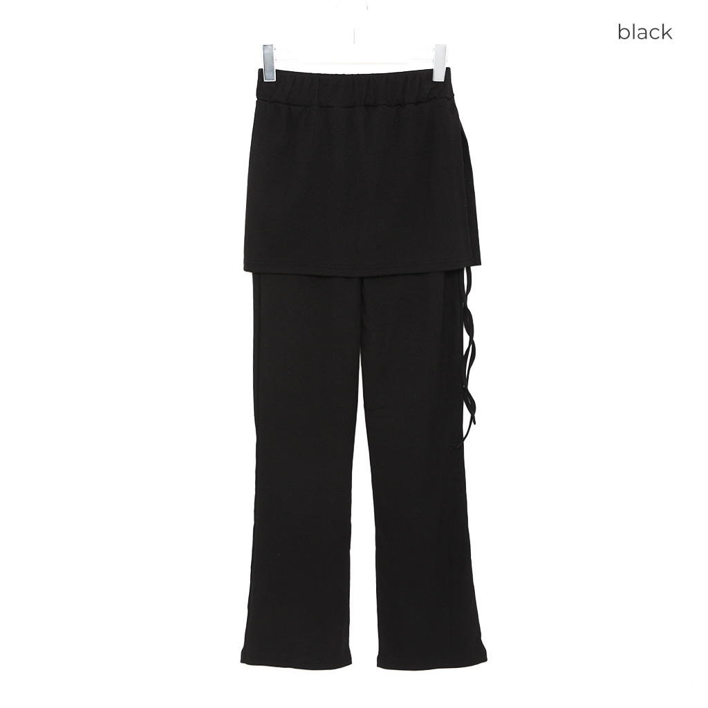 NUGU 韓国ブランドFOTTSFOTTS レイヤードフレアパンツ NUGU 韓国