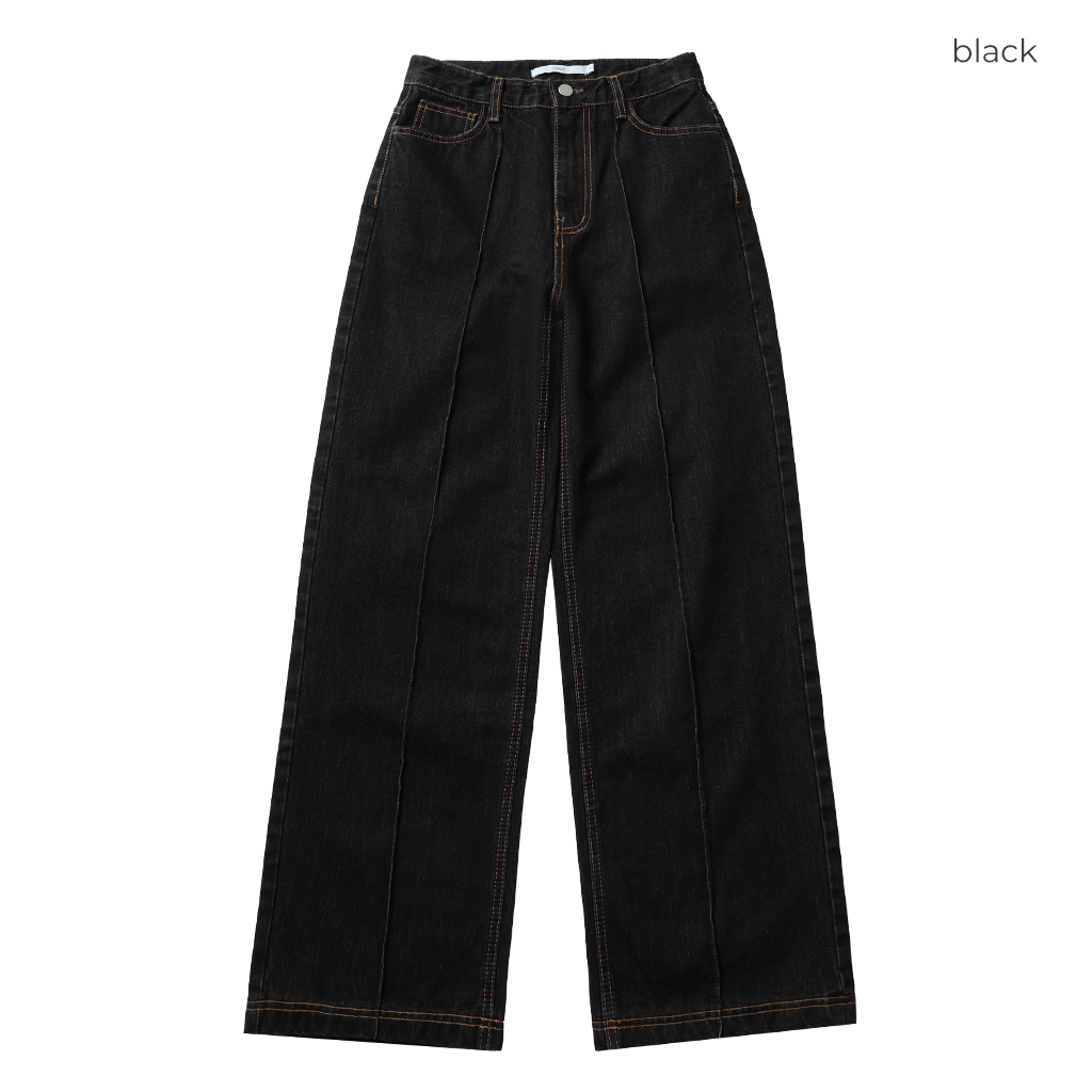 BEST 50][12回再販](ORIGINAL) ピンタックストレートデニム