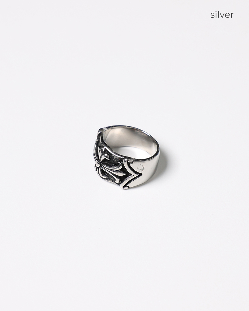 送料無料。シルバー925ワンポイントクロスリング ring0021.jpg