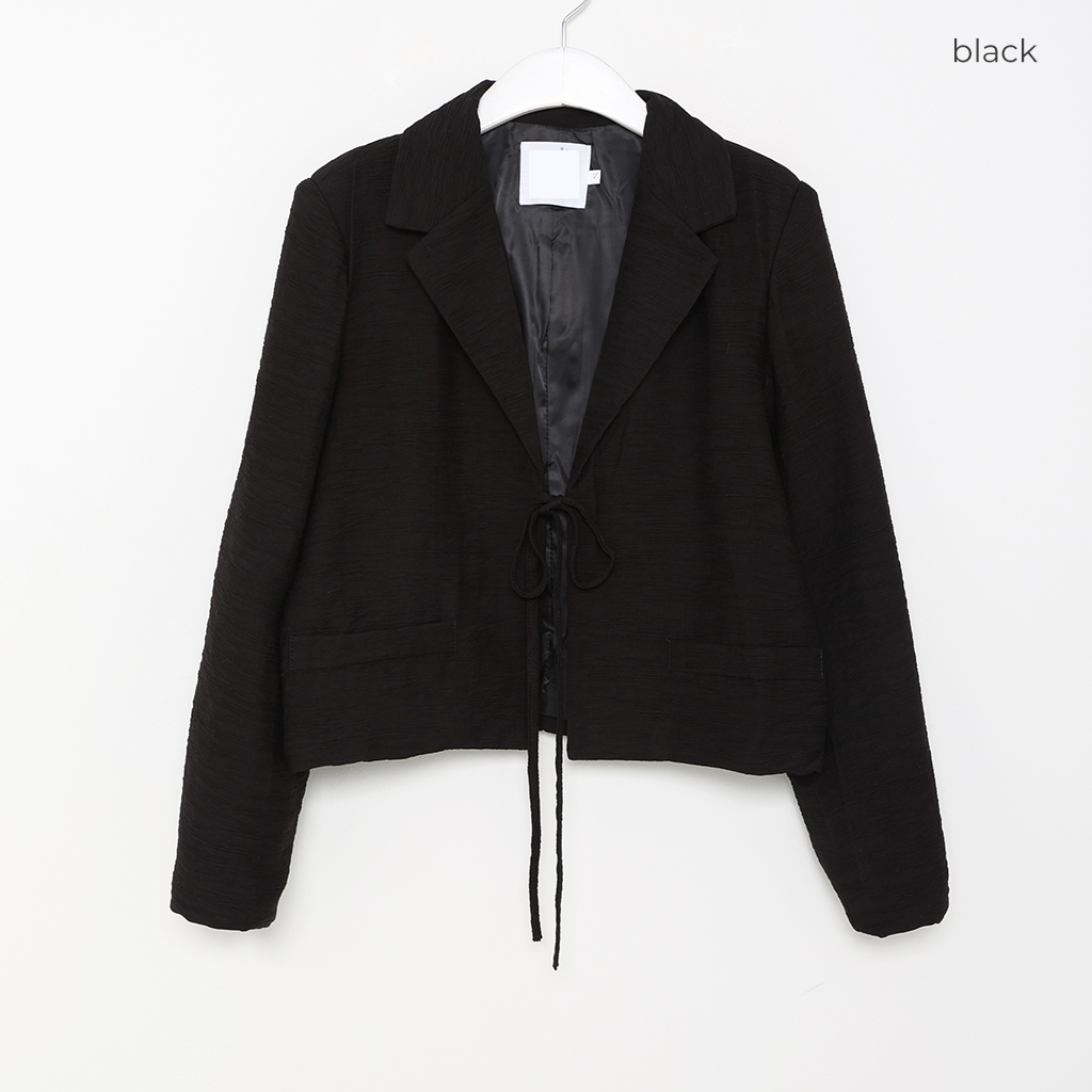 リボンカラークロップドジャケット | ファッション通販サイト NUGU