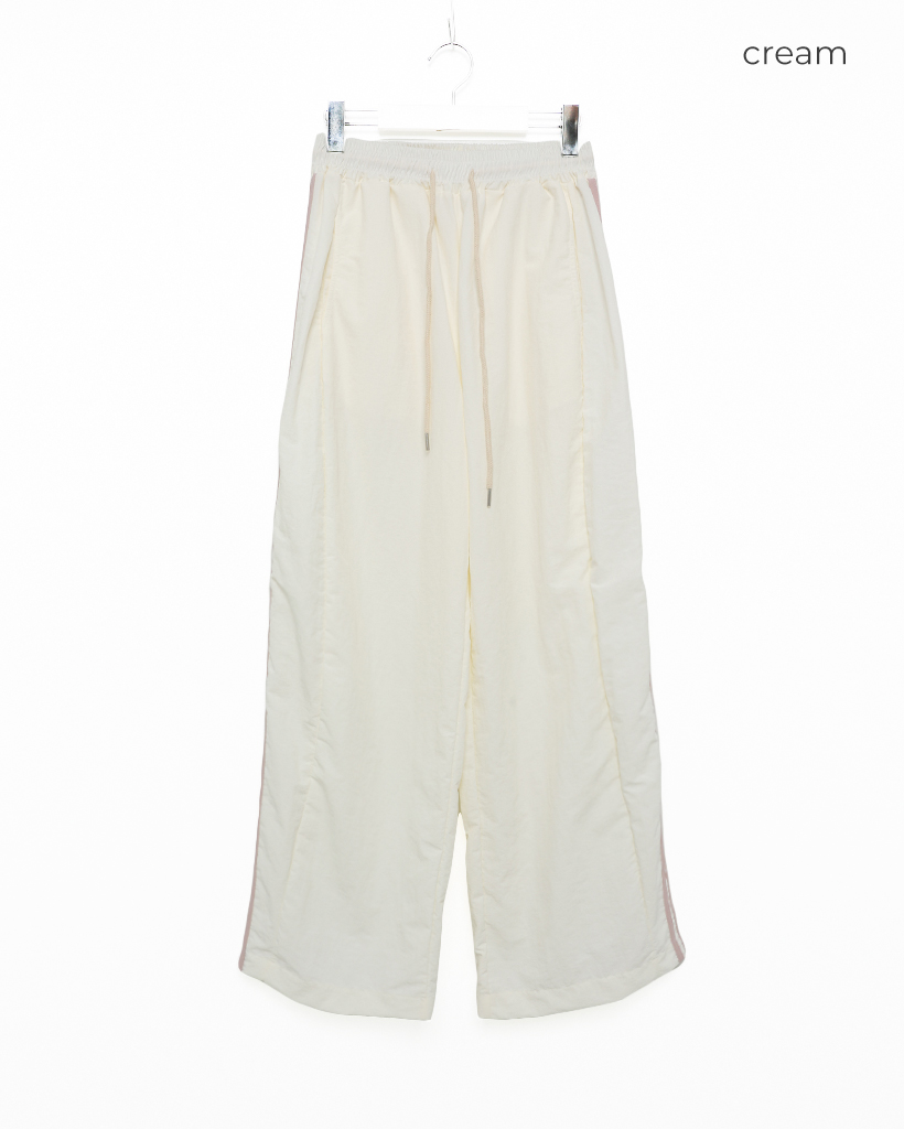 ヒップポケットナイロンワイドジャージパンツ | ファッション通販