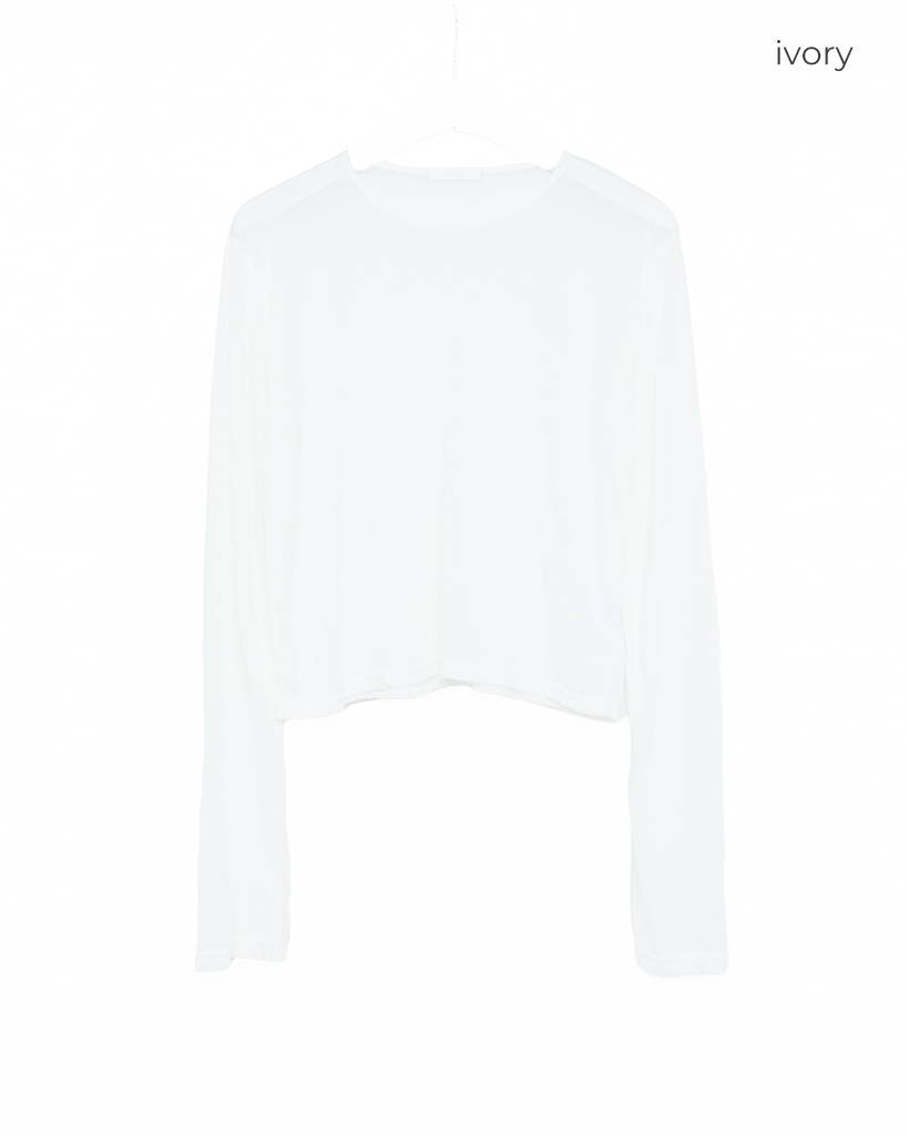 シースルークロップ長袖Tシャツ | ファッション通販サイト NUGU
