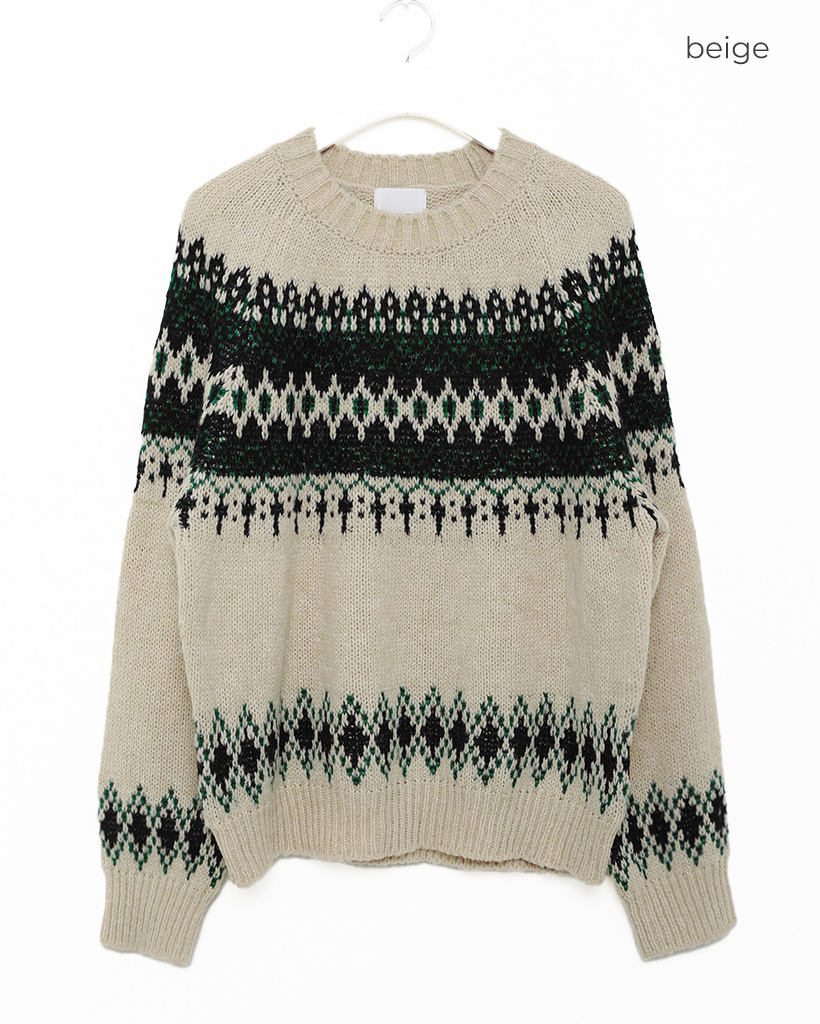 【極美品】ダブルアールエル　ニットジャケット　ノルディック　レディース　S VitaFelice（ヴィータフェリーチェ） sale ノルディックニット