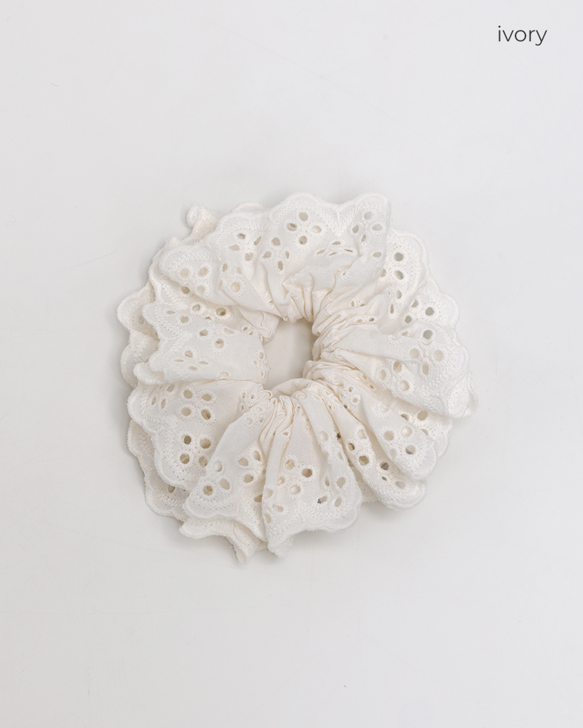 ミンクのシュシュ mideal シュシュ original square scrunchie / midealオリジナル