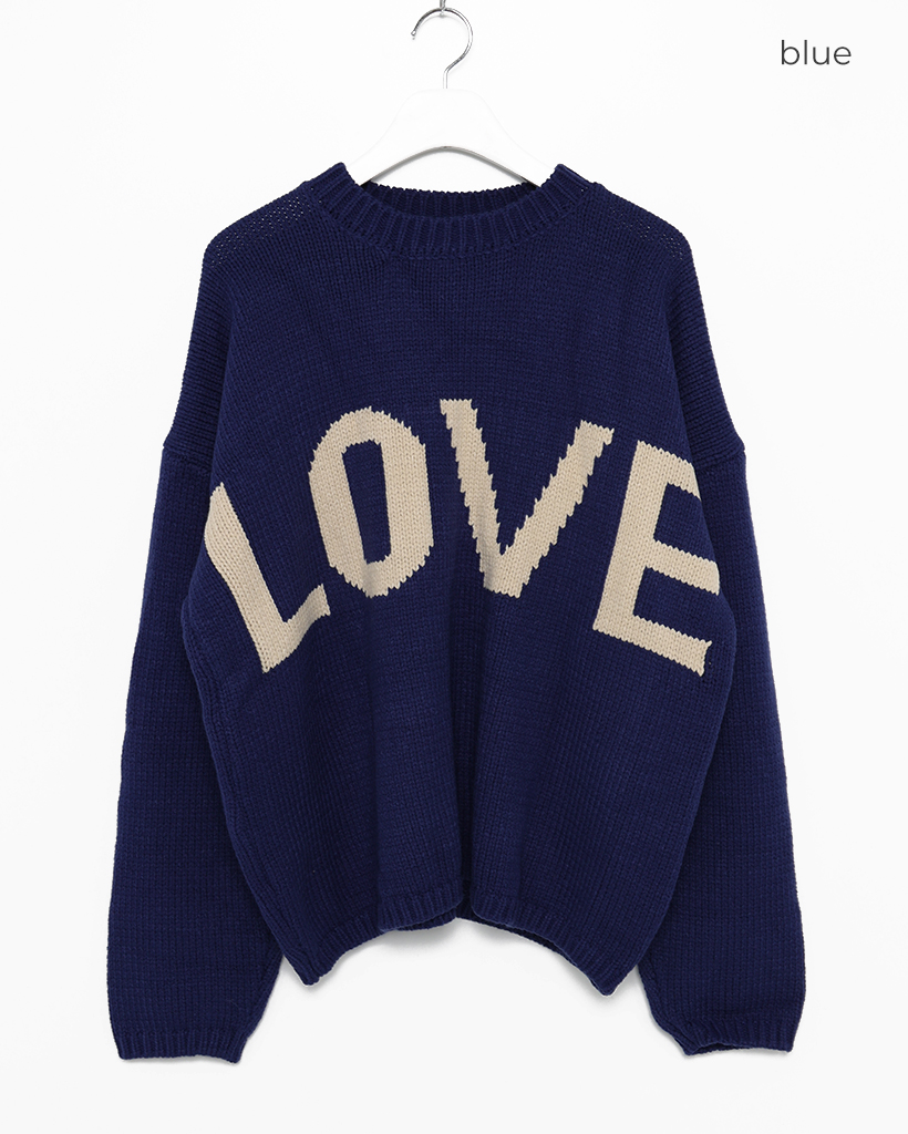 ユニセックス）アーチLOVEミドルゲージニットセーター | ファッション