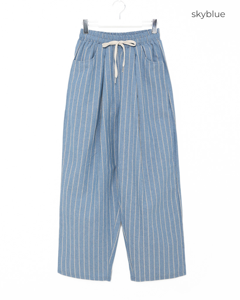 UNION LAUNCH ワークパンツ XS 青と白のストライプ UNION LAUNCH ワークパンツ XS 青と白のストライプ - パンツ
