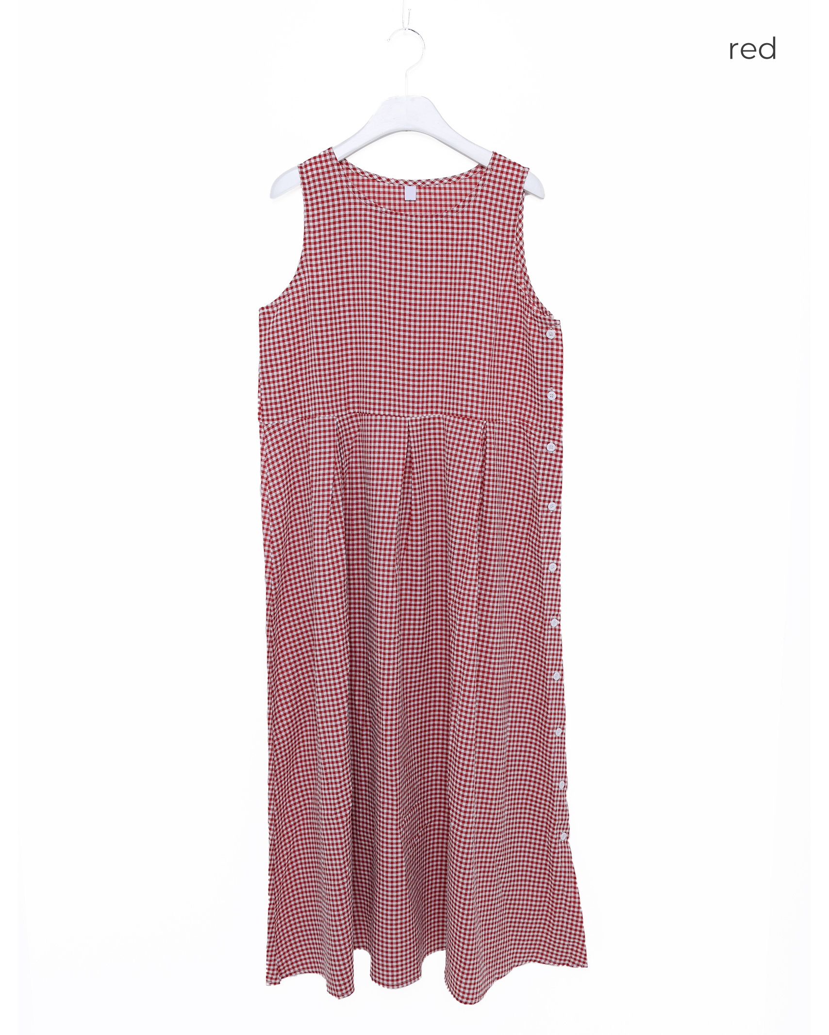 サイドボタンチェックワンピース | ファッション通販サイト NUGU