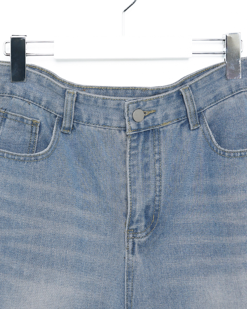 レタリングポイントデニムワイドパンツ | ファッション通販サイト NUGU