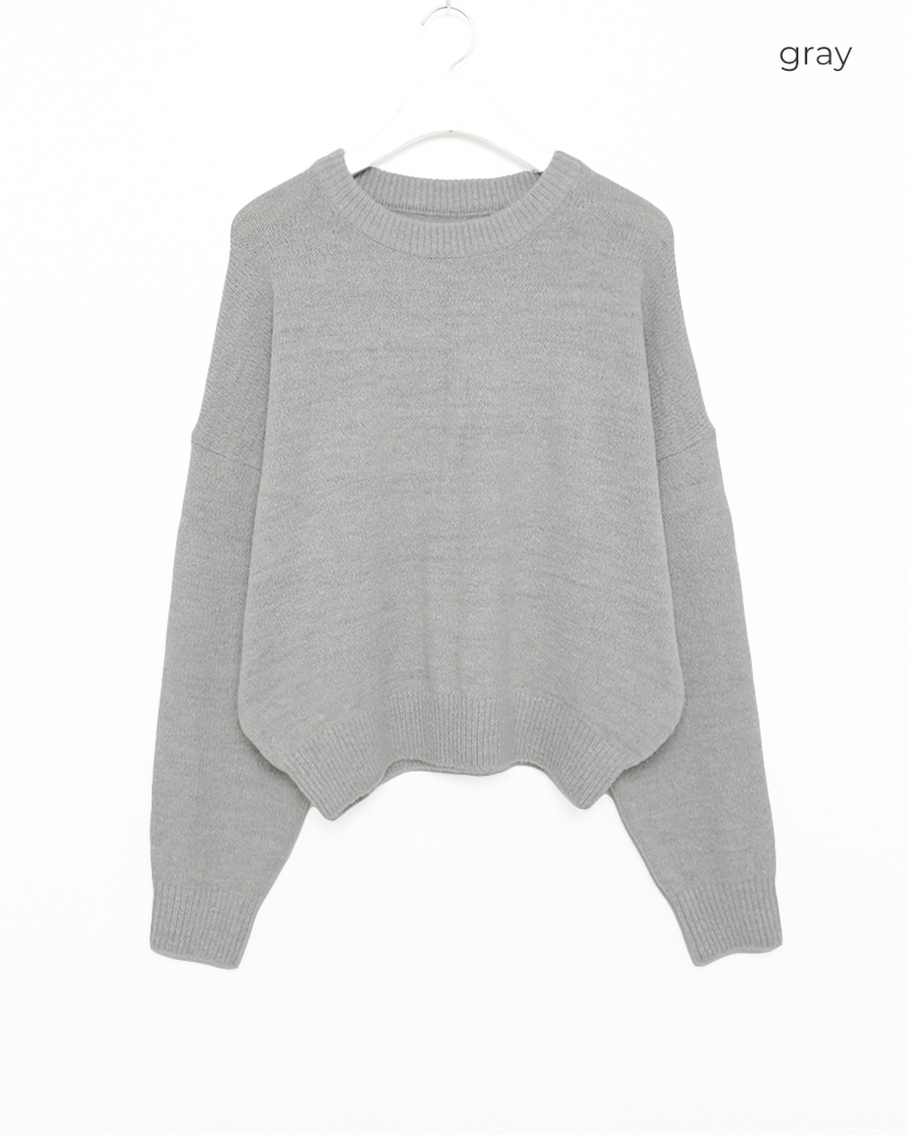 シンプルラウンドニット | ファッション通販サイト NUGU