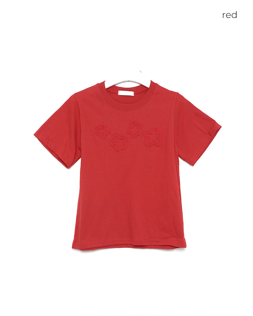 花パッチ半袖Tシャツ | ファッション通販サイト NUGU