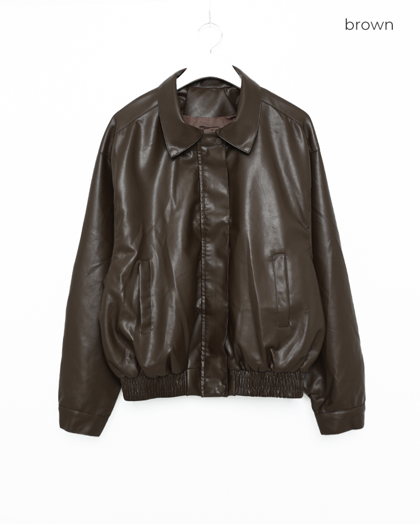 オーバーサイズカラーレザージャケット | ファッション通販サイト NUGU