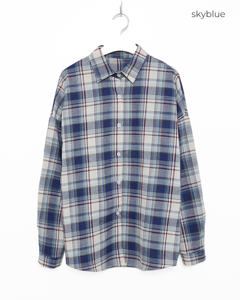 Sea Room lynn ルーズフィットチェックシャツ ECO FABRICギンガムチェックルーズシャツ