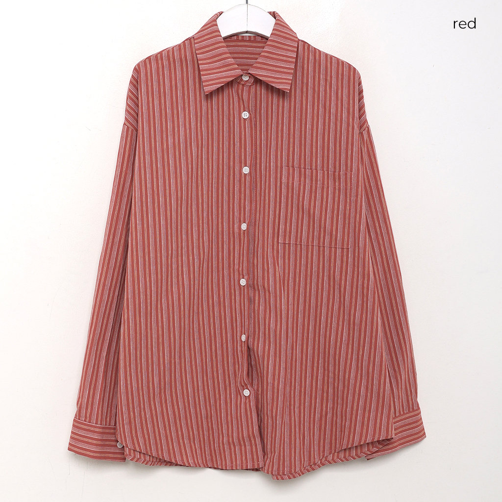 【ROMEO GIGLI】 シアーストライプ ハイカラーシャツ 104462062.jpg?basethum=225