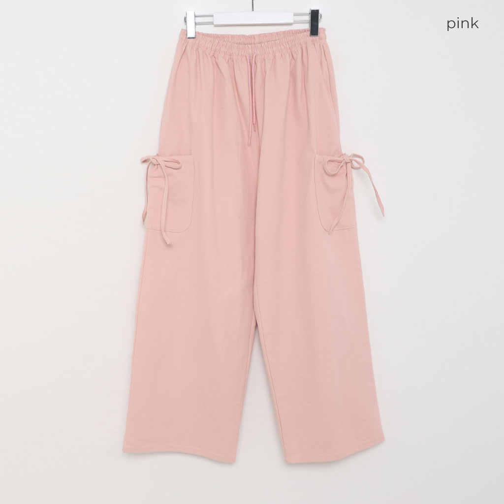注目■MINJUKIM■大人気アイテム リボンバックルカーゴパンツ Amazon.co.jp: ースカーゴパンツバックルリボンポケットジョガー