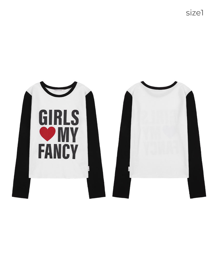 Fancy Club X haku] GIRLS MY FANCY LONG SLEEVE (BLACK)_