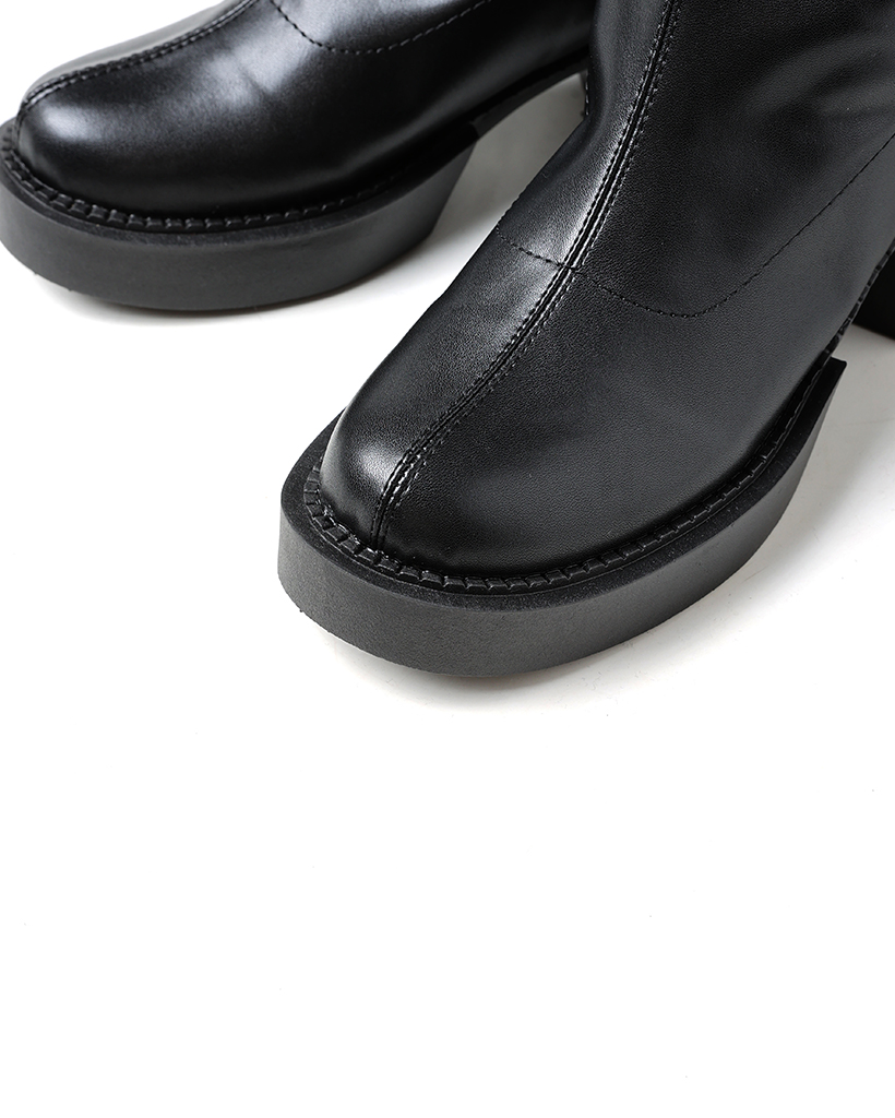 シンプルブラックロングブーツ | ファッション通販サイト NUGU