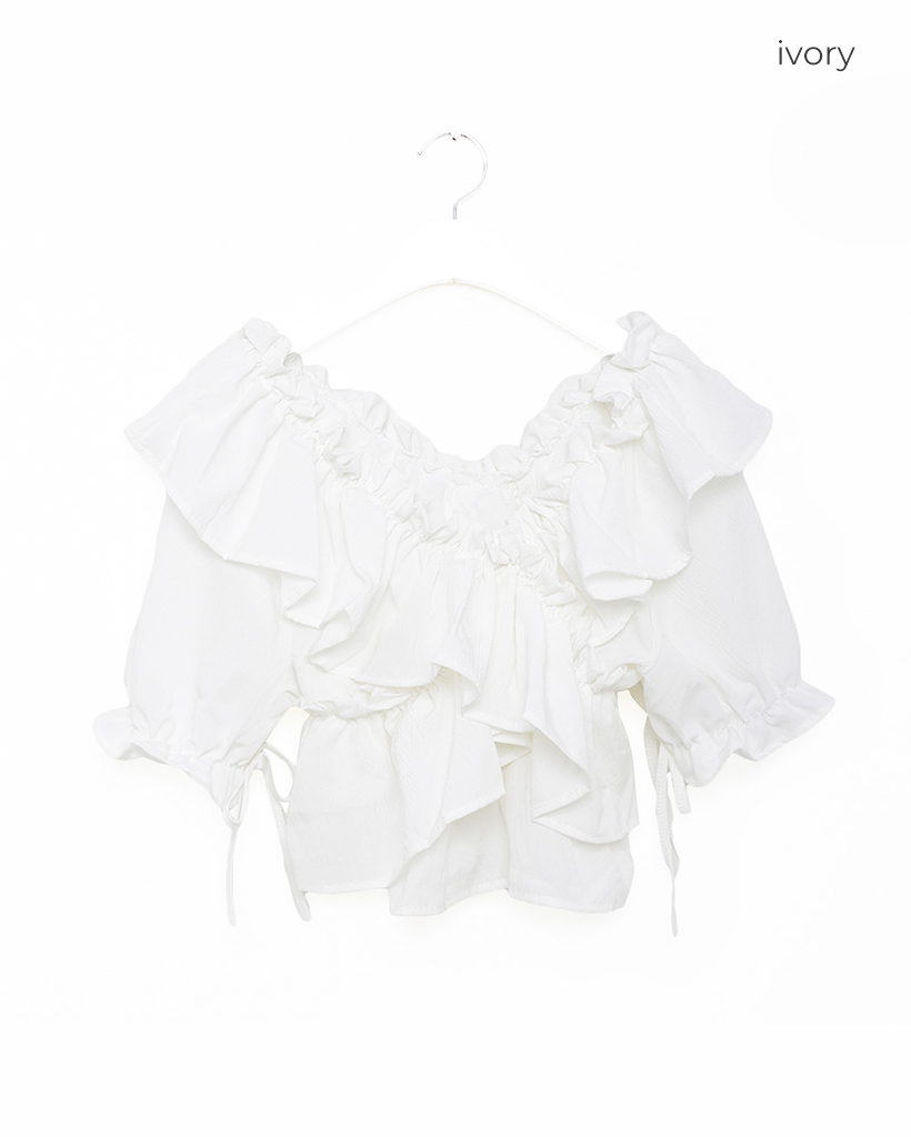 DANJU　9品 ツーウェイフリルオフショルブラウス | ファッション通販サイト NUGU