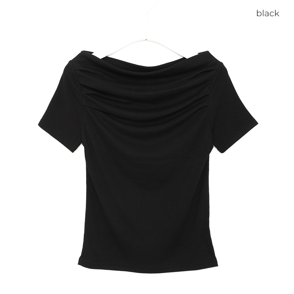 リアシャーリングオフショルダーTシャツ | ファッション通販