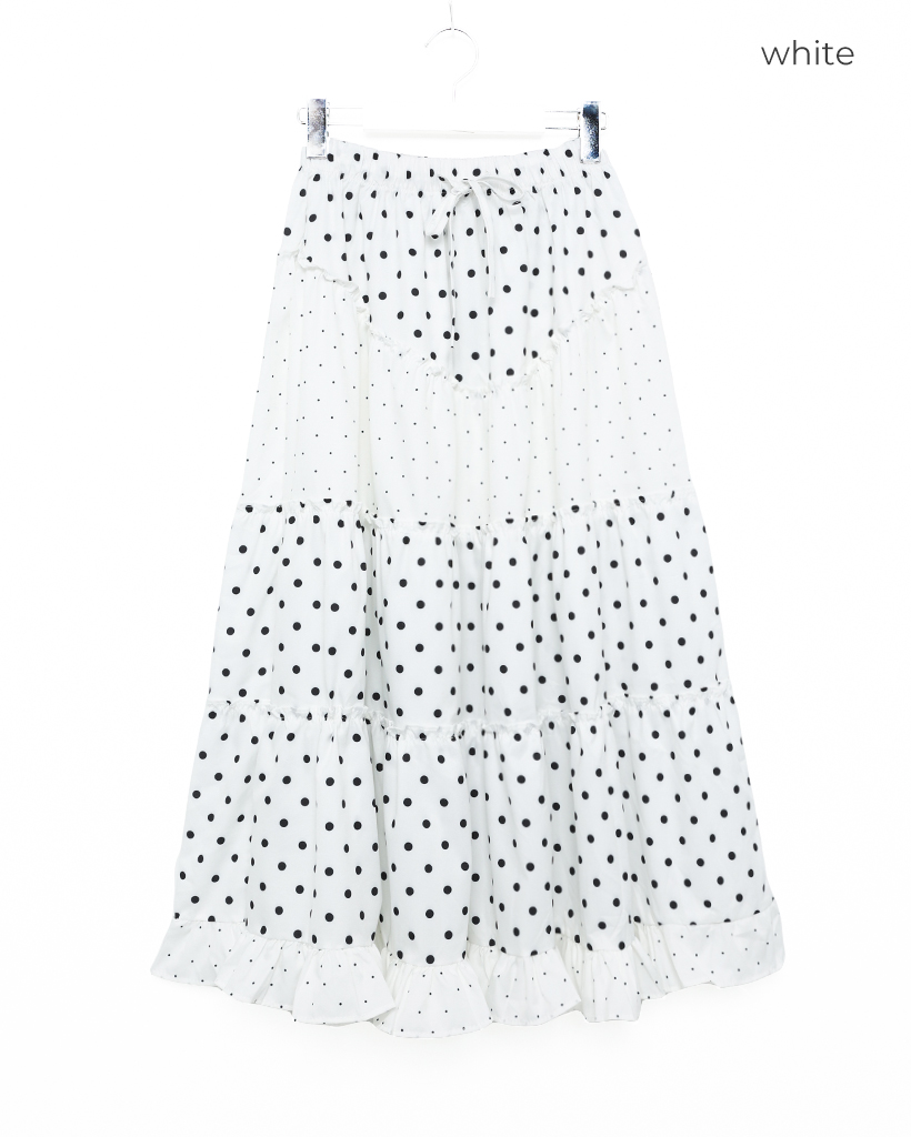 ドットフリルロングスカート | ファッション通販サイト NUGU