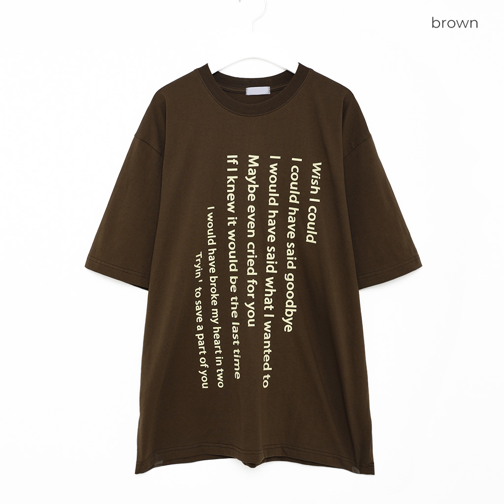 [WACKYWILLY]レタリング フォンテ レタリング Tシャツ (2 COLOR) WISHレタリングTシャツ | ファッション通販サイト NUGU
