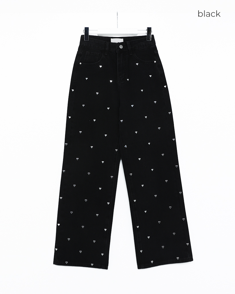 nugu Celume ハートスタッドルーズフィットデニム ハートスタッドデニムパンツ | ファッション通販サイト NUGU
