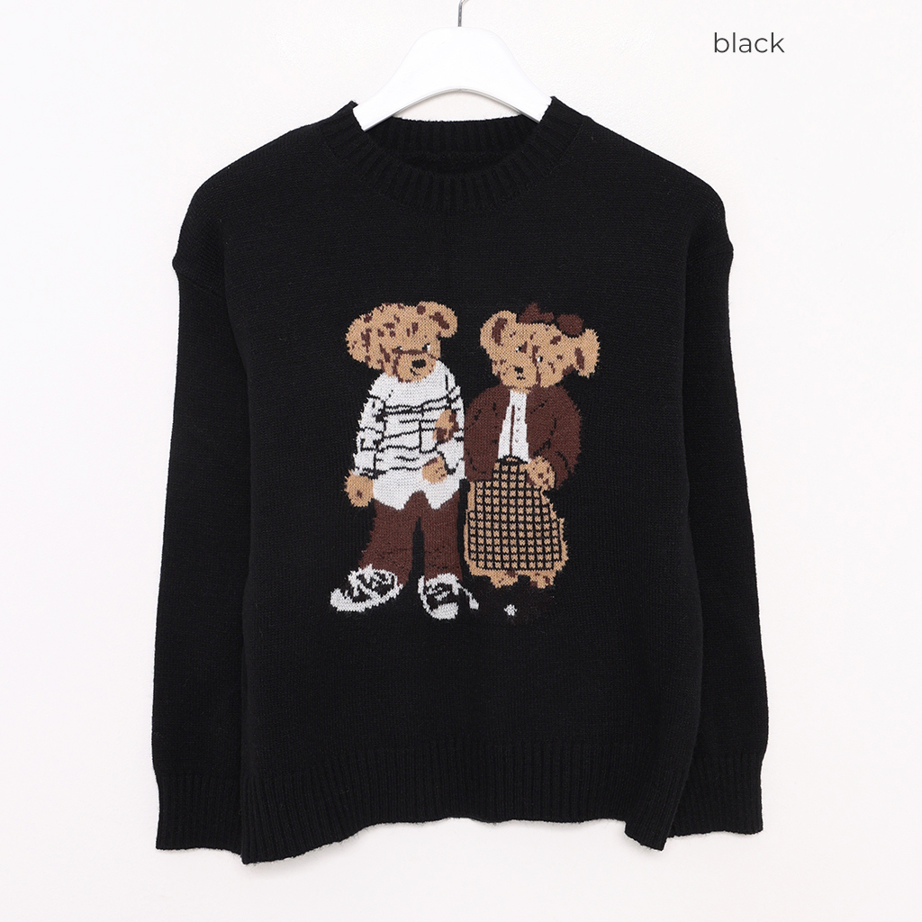 カップルベアラウンドニットセーター | ファッション通販サイト NUGU
