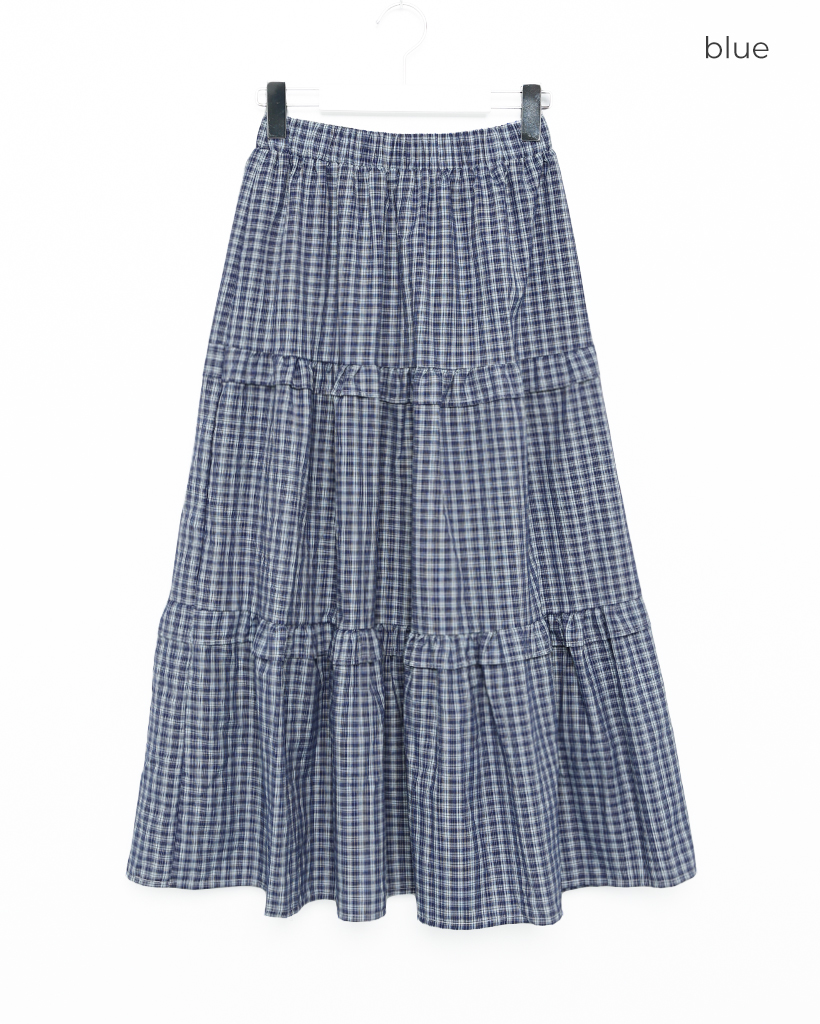 drawer シルクチェックロングスカート drawer シルクチェックロングスカート