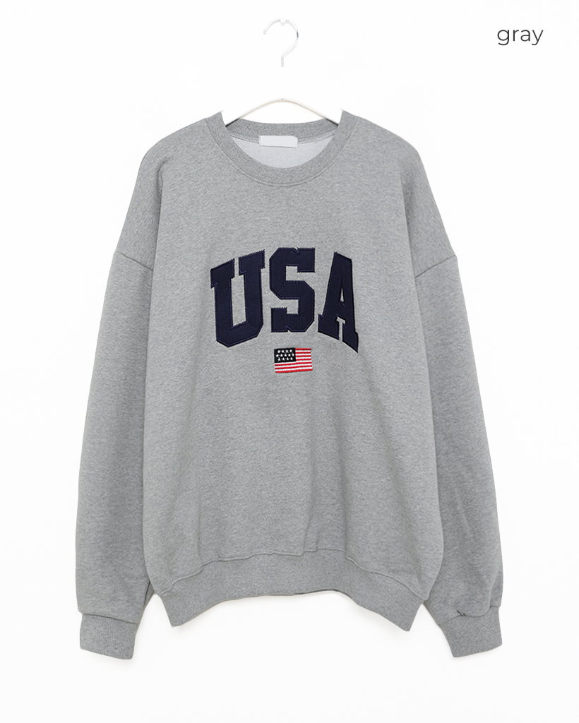 BEST 50] USAパッチオーバースウェットシャツ | ファッション