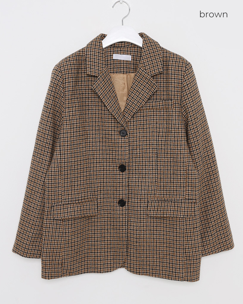 ハウンドトゥースチェックジャケット | ファッション通販サイト NUGU
