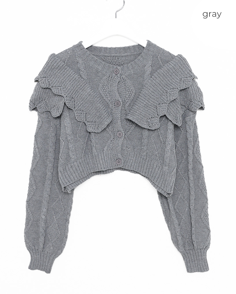 BEST 50]ダブルラッフルニットカーディガン | ファッション通販サイト NUGU