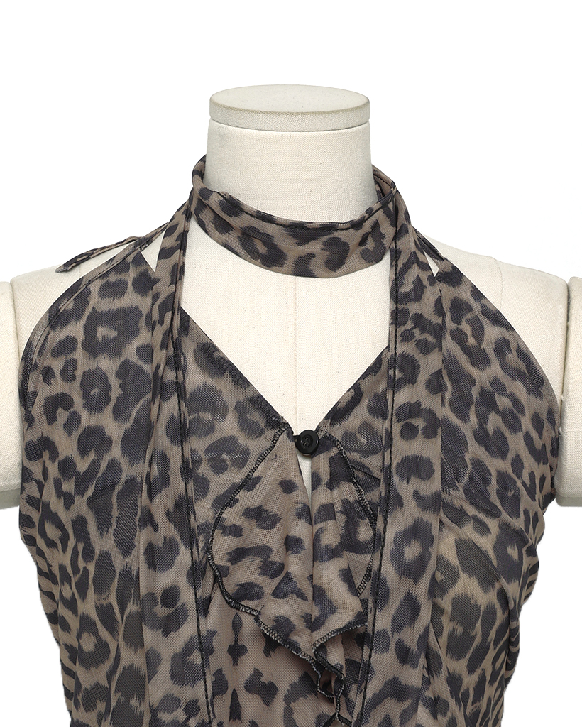 ヒョウフリルノースリーブ | ファッション通販サイト NUGU